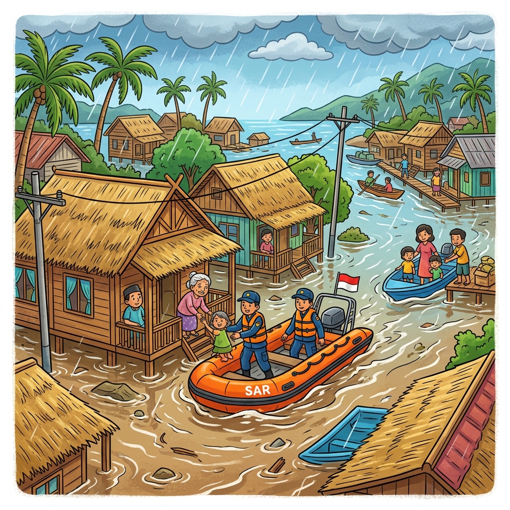 Ilustrasi Banjir Lahar Dingin