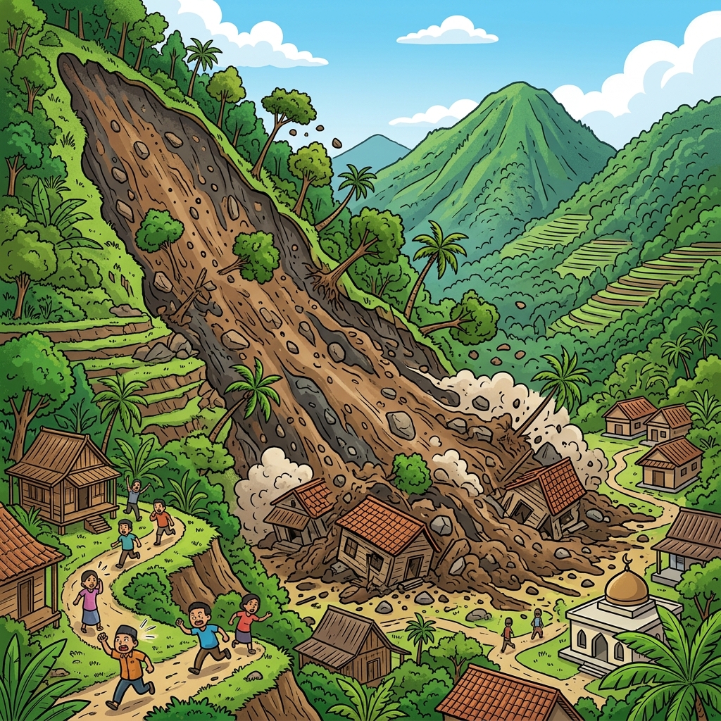 Ilustrasi Tanah Longsor